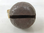 Japanese Clay Bell Dorei Vtg Tsuchi-Suzu Longevity Ikuta Jinja Brown Round DR582