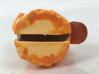 Japanese Clay Bell Dorei Vtg Tsuchi-Suzu Namahage Demon Oni Akita Orange DR585