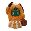 Japanese Clay Bell Dorei Vtg Tsuchi-Suzu Namahage Demon Oni Akita Orange DR592