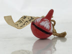 Japanese Clay Bell Dorei Vtg Tsuchi-Suzu Red Tengu Amulet Mayoke Temple DR579