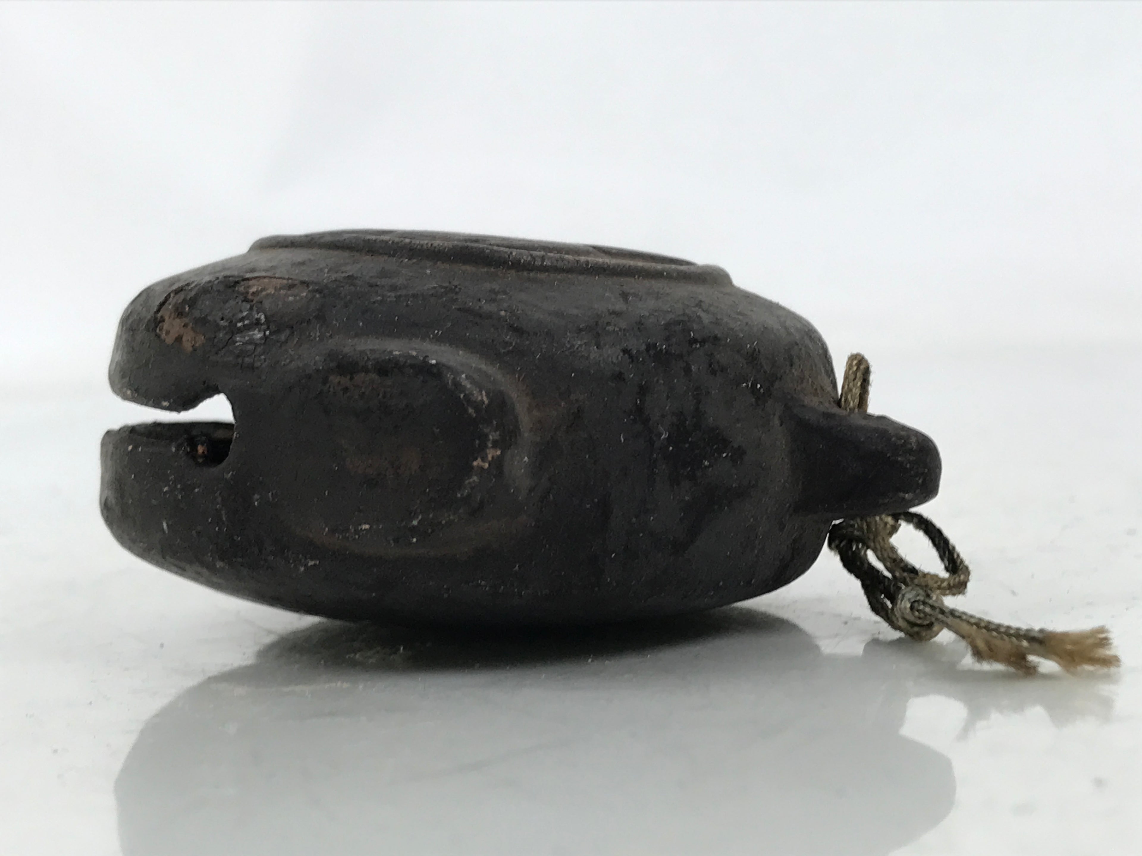 Japanese Clay Bell Dorei Vtg Tsuchi-Suzu Waniguchi Gong Togyoan Souvenir DR597