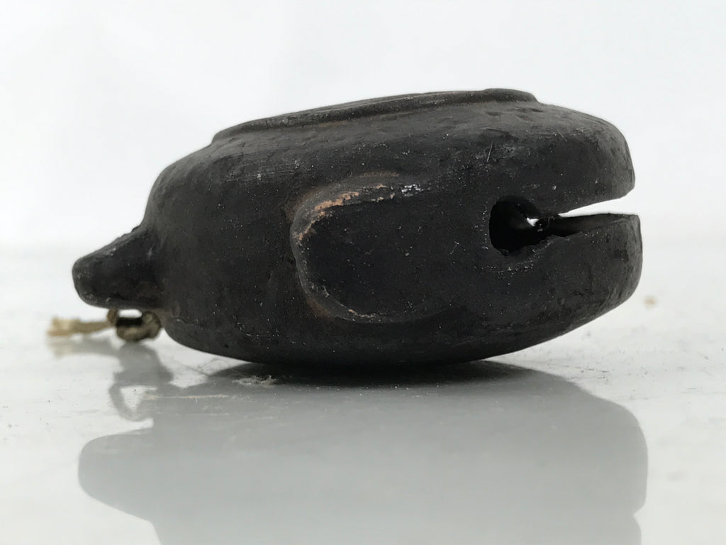 Japanese Clay Bell Dorei Vtg Tsuchi-Suzu Waniguchi Gong Togyoan Souvenir DR597