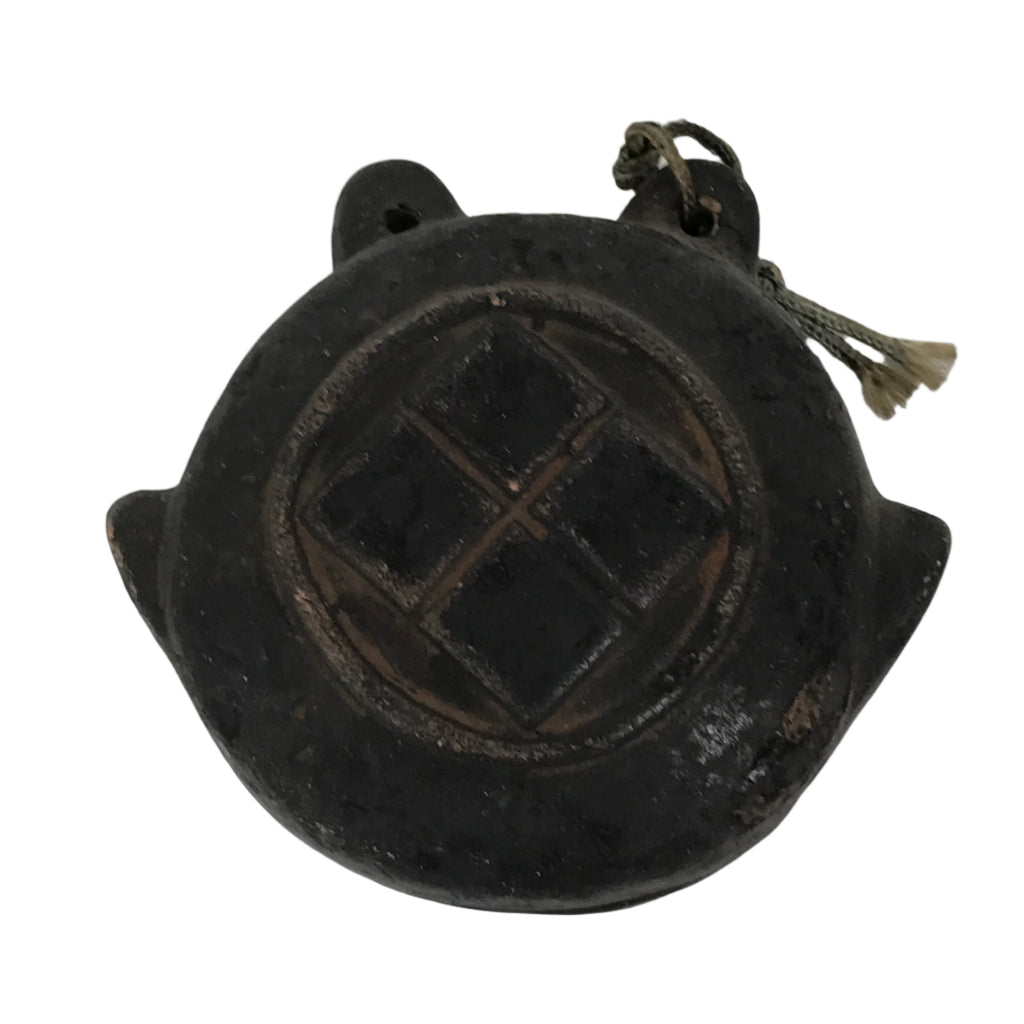 Japanese Clay Bell Dorei Vtg Tsuchi-Suzu Waniguchi Gong Togyoan Souvenir DR597