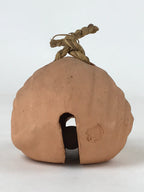 Japanese Clay Bell Dorei Vtg Tsuchi-Suzu Zodiac Animal Mouse Natural Brown DR519