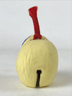 Japanese Clay Bell Dorei Vtg Tsuchi-Suzu Zodiac Animal Sheep Yellow Blue DR503