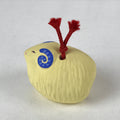 Japanese Clay Bell Dorei Vtg Tsuchi-Suzu Zodiac Animal Sheep Yellow Blue DR503