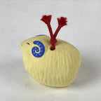 Japanese Clay Bell Dorei Vtg Tsuchi-Suzu Zodiac Animal Sheep Yellow Blue DR503