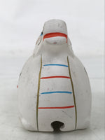 Japanese Clay Bell Dorei Vtg Tsuchi-Suzu Zodiac Dragon White Kanji Shrine DR584