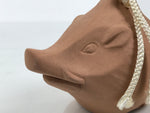 Japanese Clay Bell Dorei Wild Boar Vtg Tsuchi-Suzu Zodiac Animal Inoshishi DR684