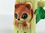 Japanese Clay Bell Dorei Yamadera Temple Vtg Tsuchi-Suzu Tanuki Yellow DR677