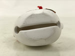 Japanese Clay Bell Zodiac Horse Dorei Vtg Tsuchi-Suzu Animal Uma White Red DR600