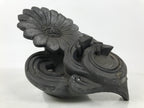 Japanese Clay Chrysanthemum Kawara Roof Tile Statue Vtg Ridge-End Flower ST59