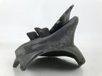 Japanese Clay Chrysanthemum Kawara Roof Tile Statue Vtg Ridge-End Flower ST59