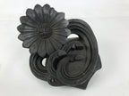 Japanese Clay Chrysanthemum Kawara Roof Tile Statue Vtg Ridge-End Flower ST59