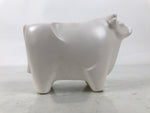 Japanese Clay Cow Figurine Vtg Zodiac Ushi Okimono Statue Decoration White ST74
