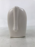 Japanese Clay Cow Figurine Vtg Zodiac Ushi Okimono Statue Decoration White ST74