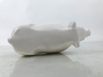 Japanese Clay Cow Figurine Vtg Zodiac Ushi Okimono Statue Decoration White ST74
