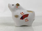 Japanese Clay Cow Figurine Vtg Zodiac Ushi Okimono Statue Decoration White ST75