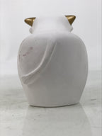 Japanese Clay Cow Figurine Vtg Zodiac Ushi Okimono Statue Decoration White ST75