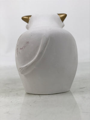 Japanese Clay Cow Figurine Vtg Zodiac Ushi Okimono Statue