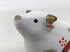 Japanese Clay Cow Figurine Vtg Zodiac Ushi Okimono Statue Decoration White ST75