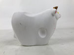 Japanese Clay Cow Figurine Vtg Zodiac Ushi Okimono Statue Decoration White ST76