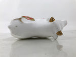 Japanese Clay Cow Figurine Vtg Zodiac Ushi Okimono Statue Decoration White ST76
