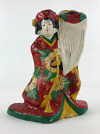 Japanese Clay Doll Tsuchi-Ningyo Vtg Traditional Handicraft Statue Geisha BD894