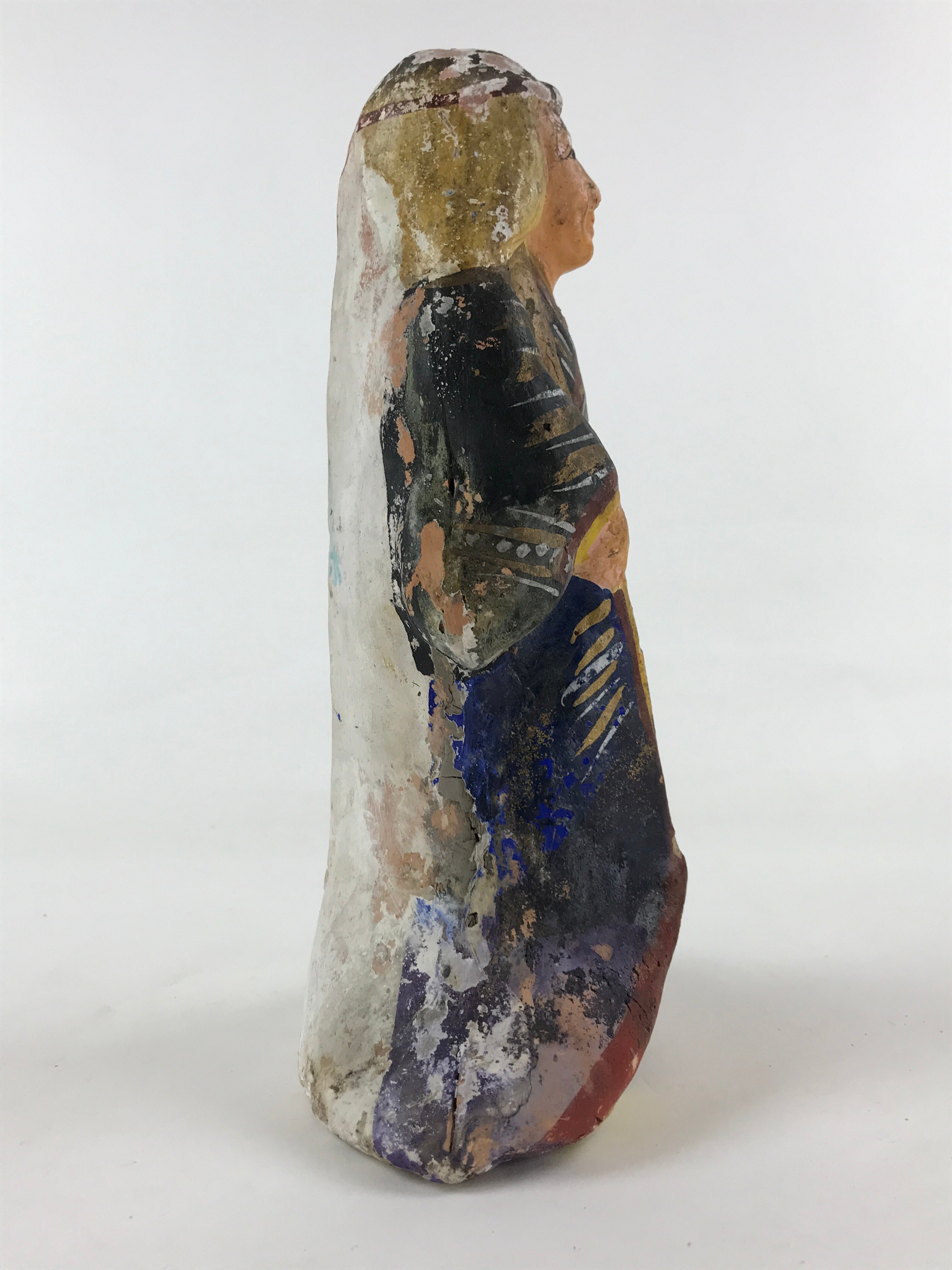 Japanese Clay Doll Tsuchi-Ningyo Vtg Traditional Handicraft Statue Takasago BD89