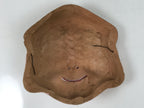 Japanese Clay Ebisu Mask Seven Lucky Gods Vtg Good Fortune Wall Decoration OM86