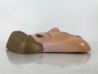 Japanese Clay Ebisu Mask Seven Lucky Gods Vtg Good Fortune Wall Decoration OM86