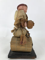 Japanese Clay Fabric Daikokuten Statue Vtg 7 Lucky Gods Figure Wealth Mice ST61