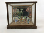 Japanese Clay Figurine Doll Glass Display Vtg Tokushima Awa Odori Dance BD936