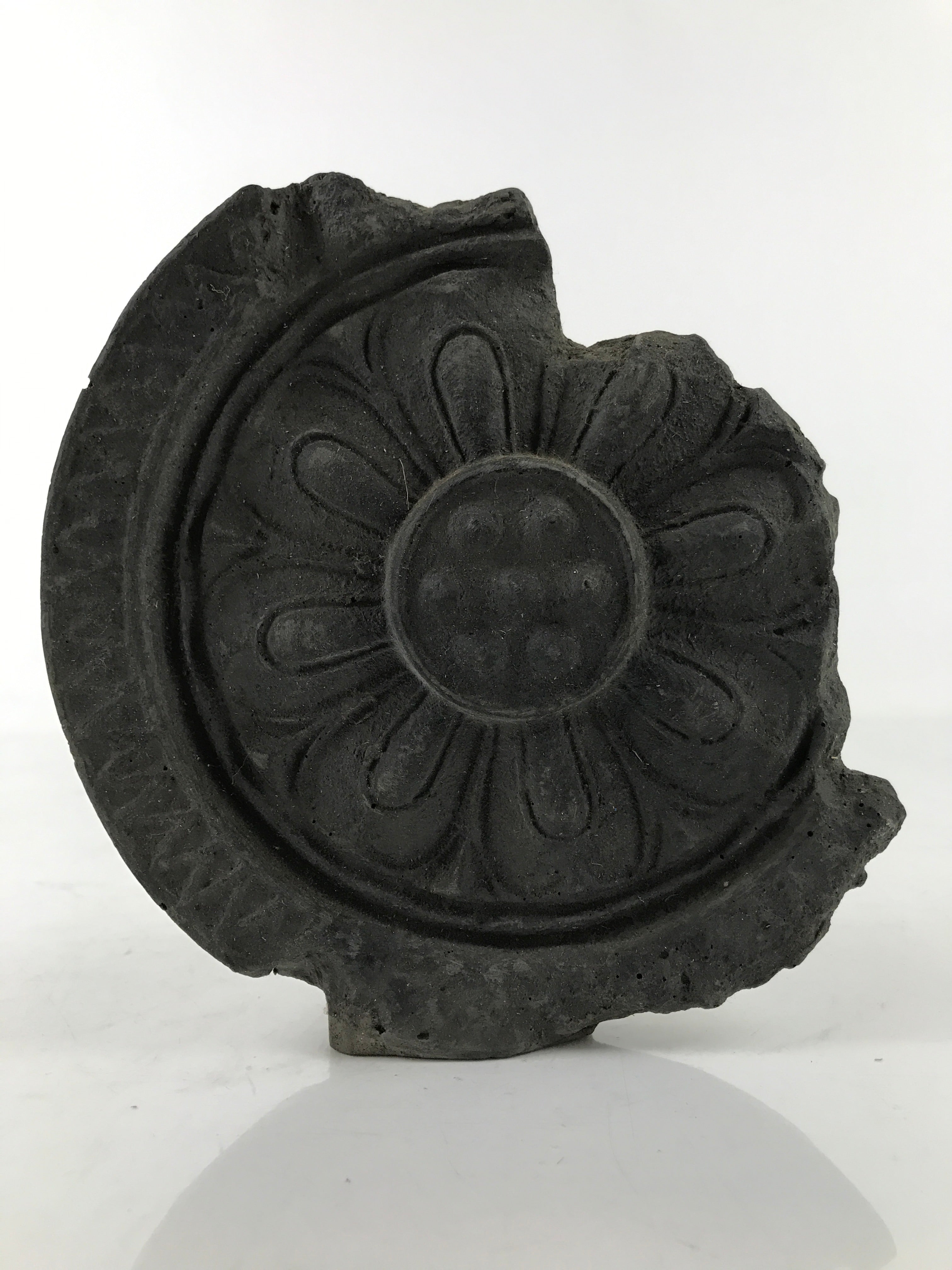 Japanese Clay Flower Vase Vtg Kabin Asuka Yamadadera Lotus Tile Replica FK162
