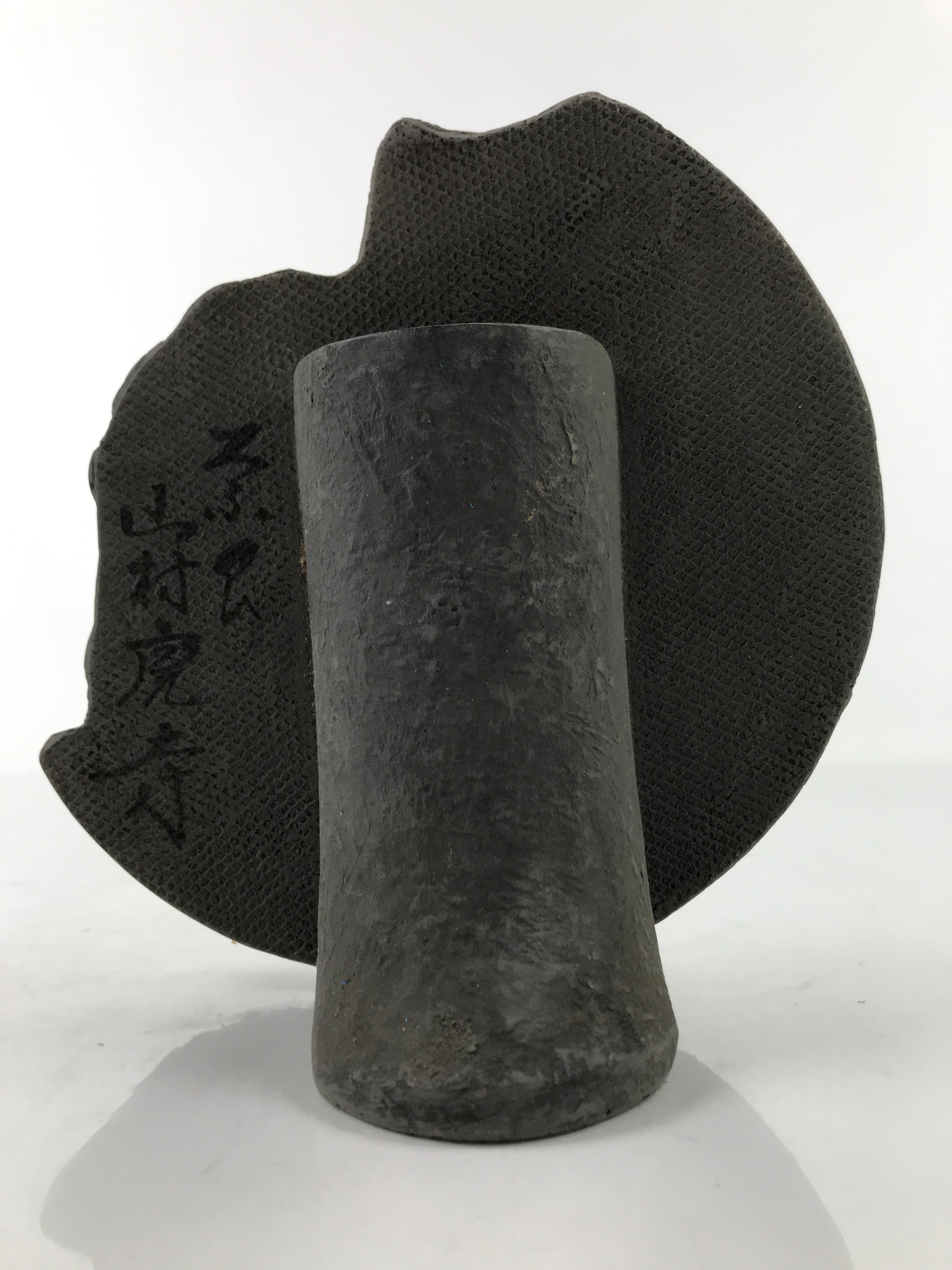 Japanese Clay Flower Vase Vtg Kabin Asuka Yamadadera Lotus Tile Replica FK162