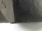 Japanese Clay Flower Vase Vtg Kabin Asuka Yamadadera Lotus Tile Replica FK162