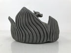 Japanese Clay Minogame Turtle Kawara Roof Tile Statue Ridge-End Sculpture ST60