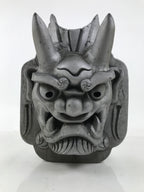 Japanese Clay Oni Demon Kawara Roof Tile Statue Ridge-End Onigawara Ogre ST56
