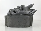 Japanese Clay Oni Demon Kawara Roof Tile Statue Ridge-End Onigawara Ogre ST57