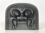 Japanese Clay Oni Demon Kawara Roof Tile Statue Ridge-End Onigawara Ogre ST58