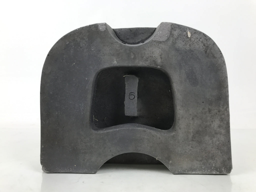 Japanese Clay Oni Demon Kawara Roof Tile Statue Ridge-End Onigawara Ogre ST58