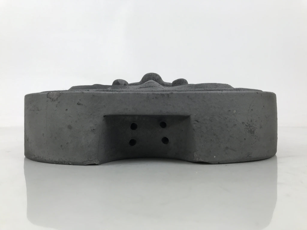 Japanese Clay Oni Demon Kawara Roof Tile Statue Ridge-End Onigawara Ogre ST58
