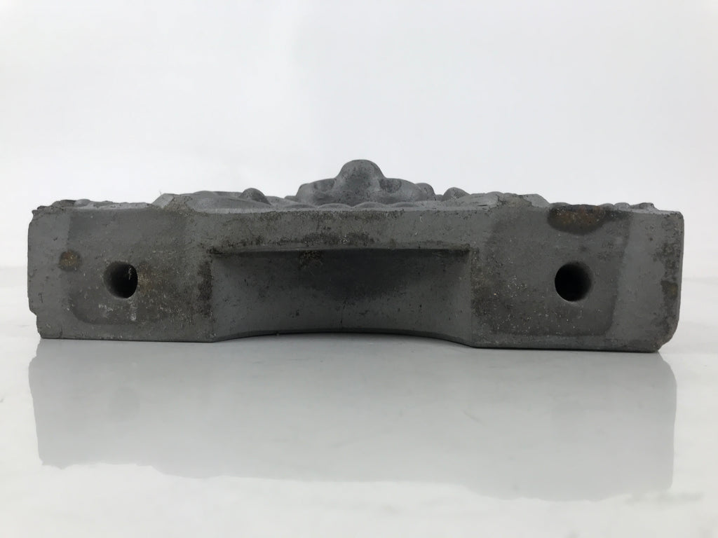 Japanese Clay Oni Demon Kawara Roof Tile Statue Ridge-End Onigawara Ogre ST58