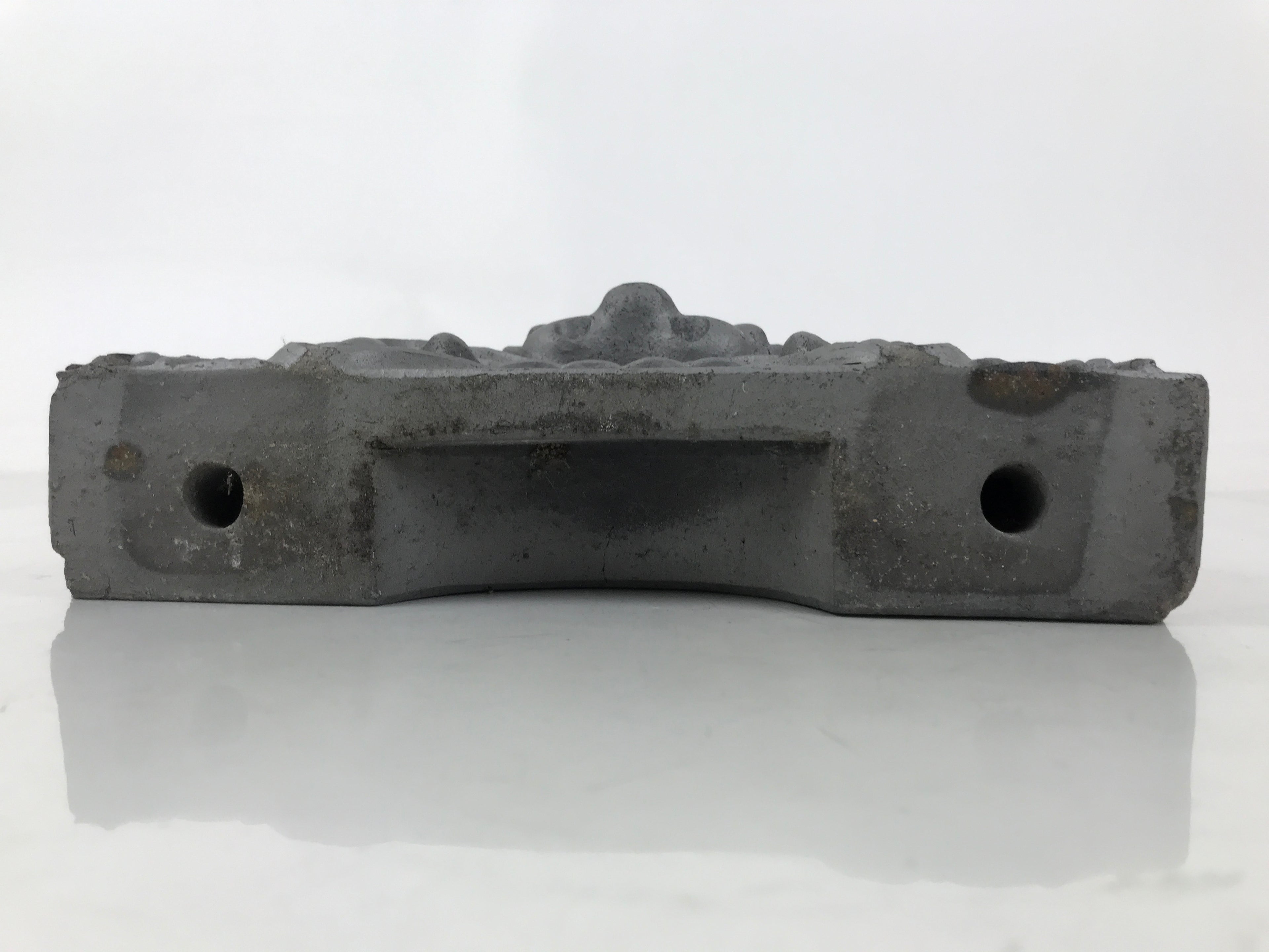 Japanese Clay Oni Demon Kawara Roof Tile Statue Ridge-End Onigawara Ogre ST58