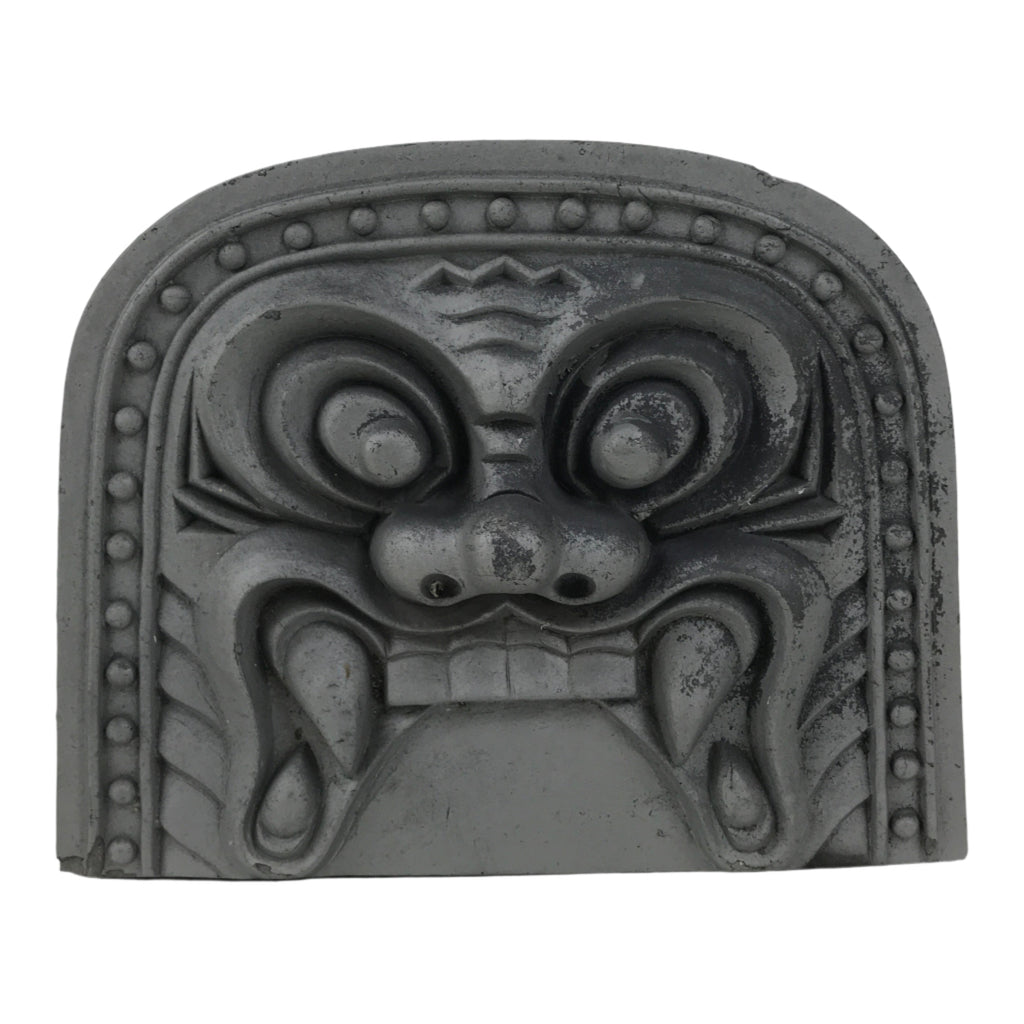 Japanese Clay Oni Demon Kawara Roof Tile Statue Ridge-End Onigawara Ogre ST58