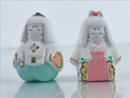 Japanese Clay Princess Prince Hina Doll Figurines Vtg Shirato Girl's Day ID580