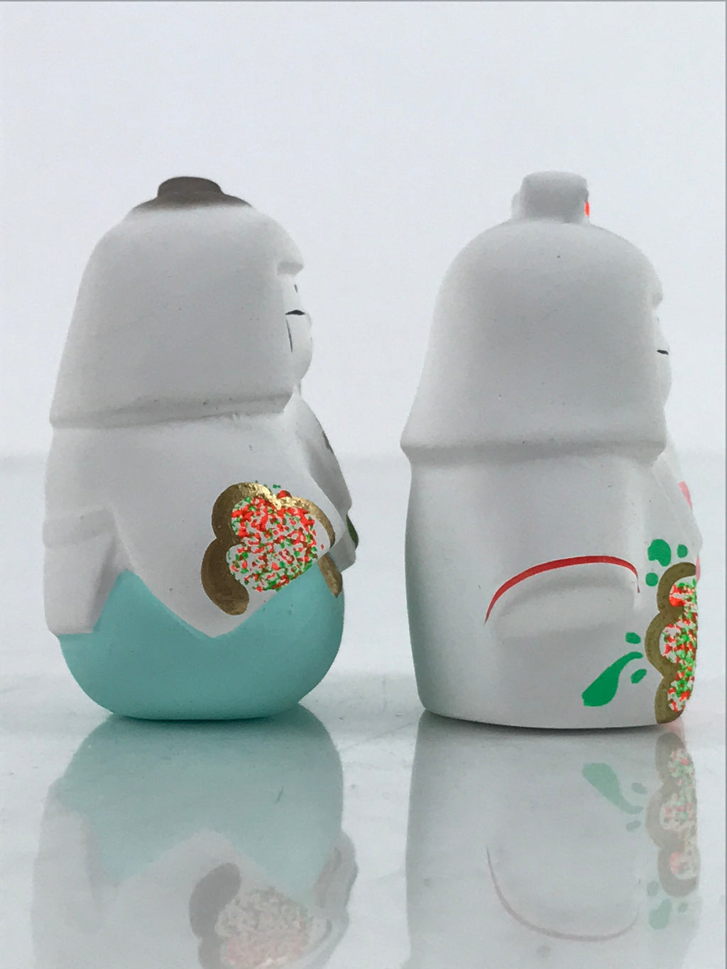 Japanese Clay Princess Prince Hina Doll Figurines Vtg Shirato Girl's Day ID580