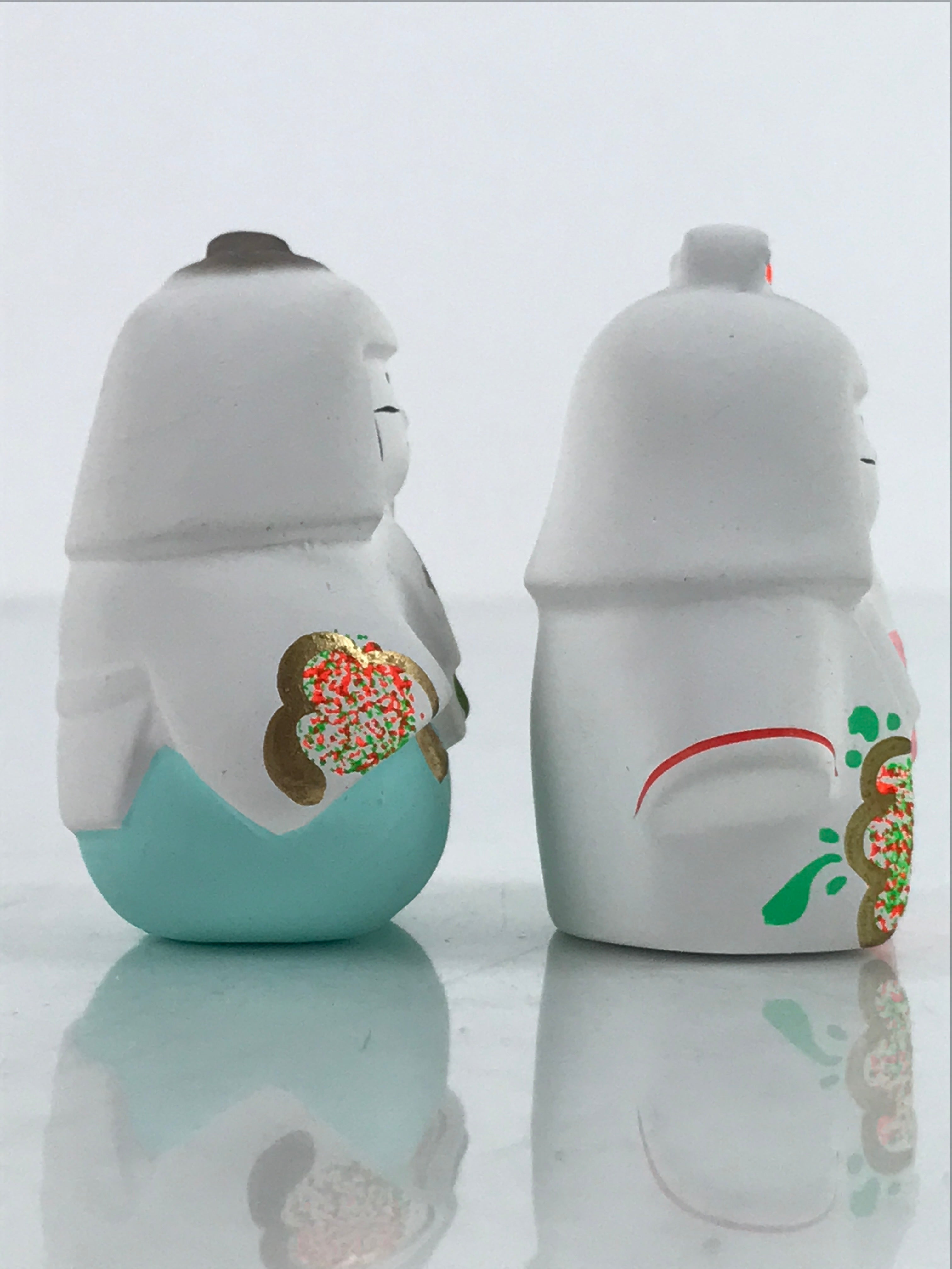 Japanese Clay Princess Prince Hina Doll Figurines Vtg Shirato Girl's Day ID580