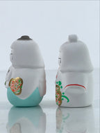 Japanese Clay Princess Prince Hina Doll Figurines Vtg Shirato Girl's Day ID580
