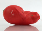 Japanese Clay Zodiac Rabbit Figurine Vtg Small Usagi Decoration Red Gold BD991
